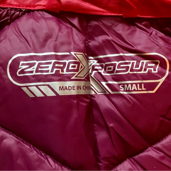 New without tags, ZeroXposure puffy vest pink and purple zip up small - Picture 4 of 5